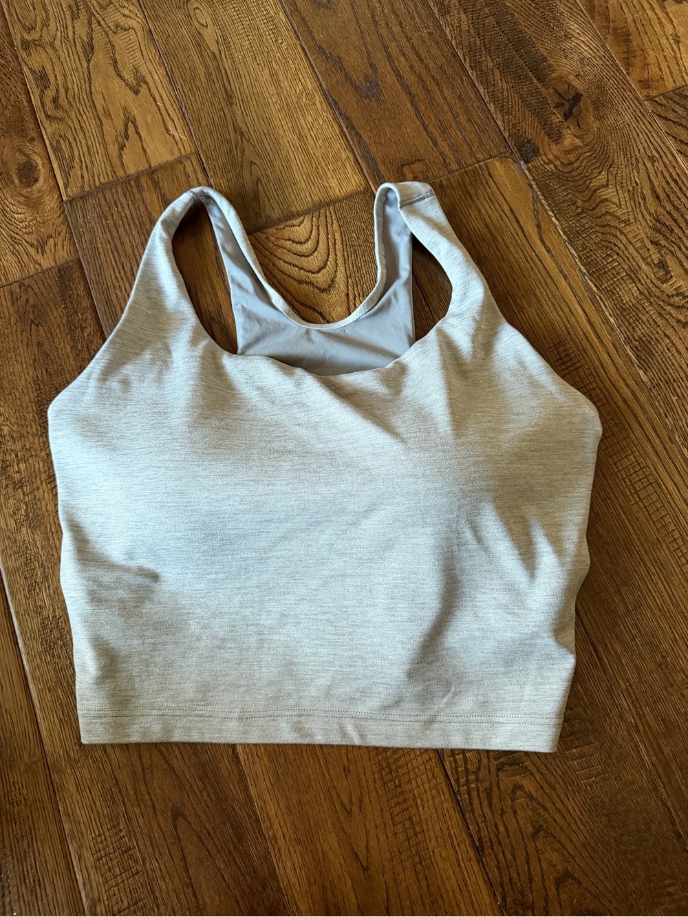 ADIDAS Light Gray Women's Racerback Crop Top Size XL